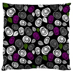 Purple Roses Pattern Standard Flano Cushion Case (two Sides) by Valentinaart