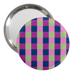 Pink Teal Lime Orchid Pattern 3  Handbag Mirrors by Nexatart