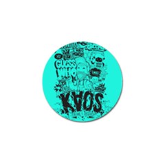 Typography Illustration Chaos Golf Ball Marker (10 Pack) by Nexatart