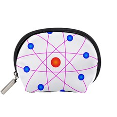 Atom Model Vector Clipart Accessory Pouches (small)  by Nexatart