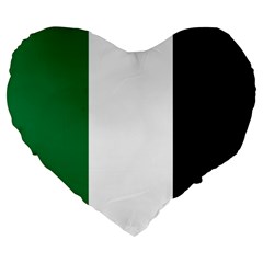 Palestine Flag Large 19  Premium Flano Heart Shape Cushions by Nexatart
