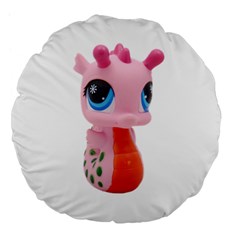 Dragon Toy Pink Plaything Creature Large 18  Premium Flano Round Cushions by Nexatart