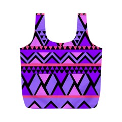 Seamless Purple Pink Pattern Full Print Recycle Bags (m)  by Nexatart