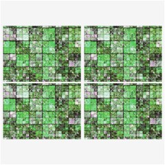 Background Of Green Squares Belt Buckles by Nexatart