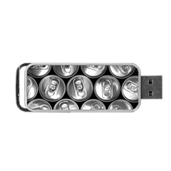 Black And White Doses Cans Fuzzy Drinks Portable Usb Flash (one Side) by Nexatart