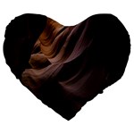 Canyon Desert Landscape Pattern Large 19  Premium Flano Heart Shape Cushions Front