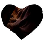 Canyon Desert Landscape Pattern Large 19  Premium Flano Heart Shape Cushions Back