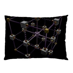 Grid Construction Structure Metal Pillow Case by Nexatart