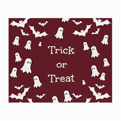 Halloween Free Card Trick Or Treat Small Glasses Cloth (2-side) by Nexatart