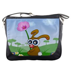 Easter Spring Flowers Happy Messenger Bags by Nexatart