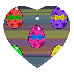Holidays Occasions Easter Eggs Ornament (heart) by Nexatart