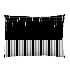 Piano Keyboard With Notes Vector Pillow Case (two Sides) by Nexatart