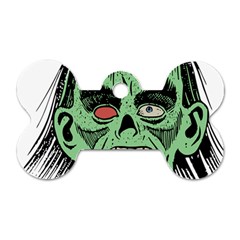 Zombie Face Vector Clipart Dog Tag Bone (one Side) by Nexatart
