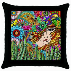 Garden Time Throw Pillow Case by DryInk