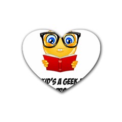 Geek Kid Rubber Coaster (heart)  by athenastemple