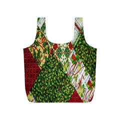 Christmas Quilt Background Full Print Recycle Bags (s)  by Nexatart
