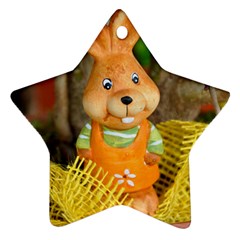 Easter Hare Easter Bunny Ornament (star) by Nexatart