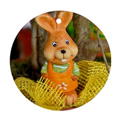 Easter Hare Easter Bunny Round Ornament (two Sides) by Nexatart