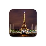 Paris Eiffel Tower Rubber Square Coaster (4 pack) 