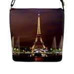 Paris Eiffel Tower Flap Messenger Bag (L) 