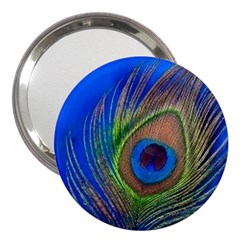 Blue Peacock Feather 3  Handbag Mirrors by Amaryn4rt