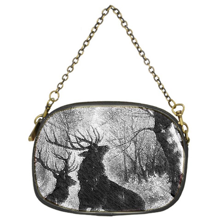 Stag Deer Forest Winter Christmas Chain Purses (One Side) 