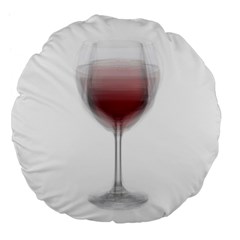 Wine Glass Steve Socha Large 18  Premium Flano Round Cushions by WineGlassOverlay