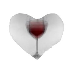 Wine Glass Steve Socha Standard 16  Premium Flano Heart Shape Cushions by WineGlassOverlay