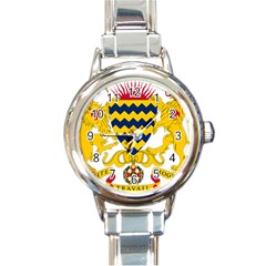 Coat Of Arms Of Chad Round Italian Charm Watch by abbeyz71