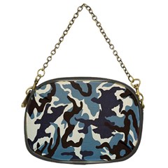 Blue Water Camouflage Chain Purses (two Sides)  by Nexatart