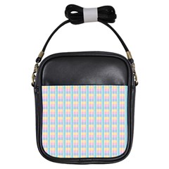 Grid Squares Texture Pattern Girls Sling Bags by Nexatart