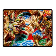 Thailand Bangkok Temple Roof Asia Double Sided Fleece Blanket (small)  by Nexatart