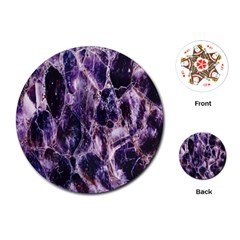 Agate Naturalpurple Stone Playing Cards (round) 