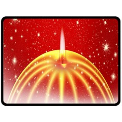 Advent Candle Star Christmas Double Sided Fleece Blanket (large)  by Nexatart