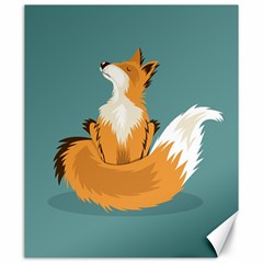 Animal Wolf Orange Fox Canvas 20  X 24   by Alisyart