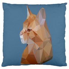 Animals Face Cat Large Flano Cushion Case (one Side)