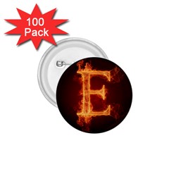 Fire Letterz E 1 75  Buttons (100 Pack) 