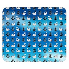 Goose Swan Anchor Blue Double Sided Flano Blanket (small)  by Alisyart