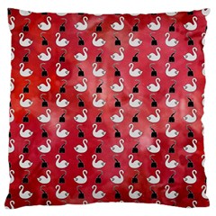 Goose Swan Hook Red Large Cushion Case (two Sides) by Alisyart