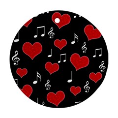 Love Song Ornament (round) by Valentinaart