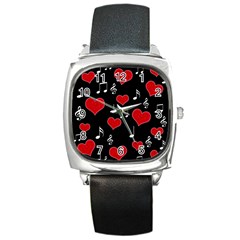 Love Song Square Metal Watch by Valentinaart