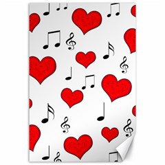Love Song Pattern Canvas 24  X 36  by Valentinaart