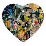 Art Graffiti Abstract Vintage Heart Ornament (Two Sides)