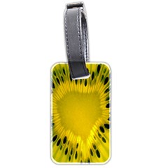 Kiwi Fruit Slices Cut Macro Green Yellow Luggage Tags (two Sides) by Alisyart