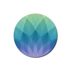 Lotus Events Green Blue Purple Rubber Coaster (round)  by Alisyart