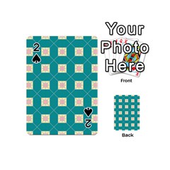 Regular Triangulation Plaid Blue Playing Cards 54 (mini)  by Alisyart