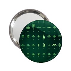 Ufo Alien Green 2 25  Handbag Mirrors by Alisyart