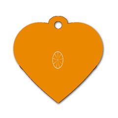 Lime Orange Fruit Fres Dog Tag Heart (two Sides) by Alisyart