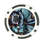 Light Color Floral Grey Poker Chip Card Guard