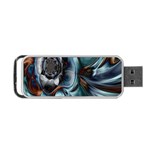 Light Color Floral Grey Portable USB Flash (Two Sides)